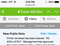Giva Mobile: New Ticket History Notes